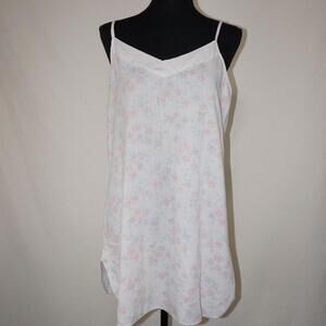 vintage white and pink floral nightgown
